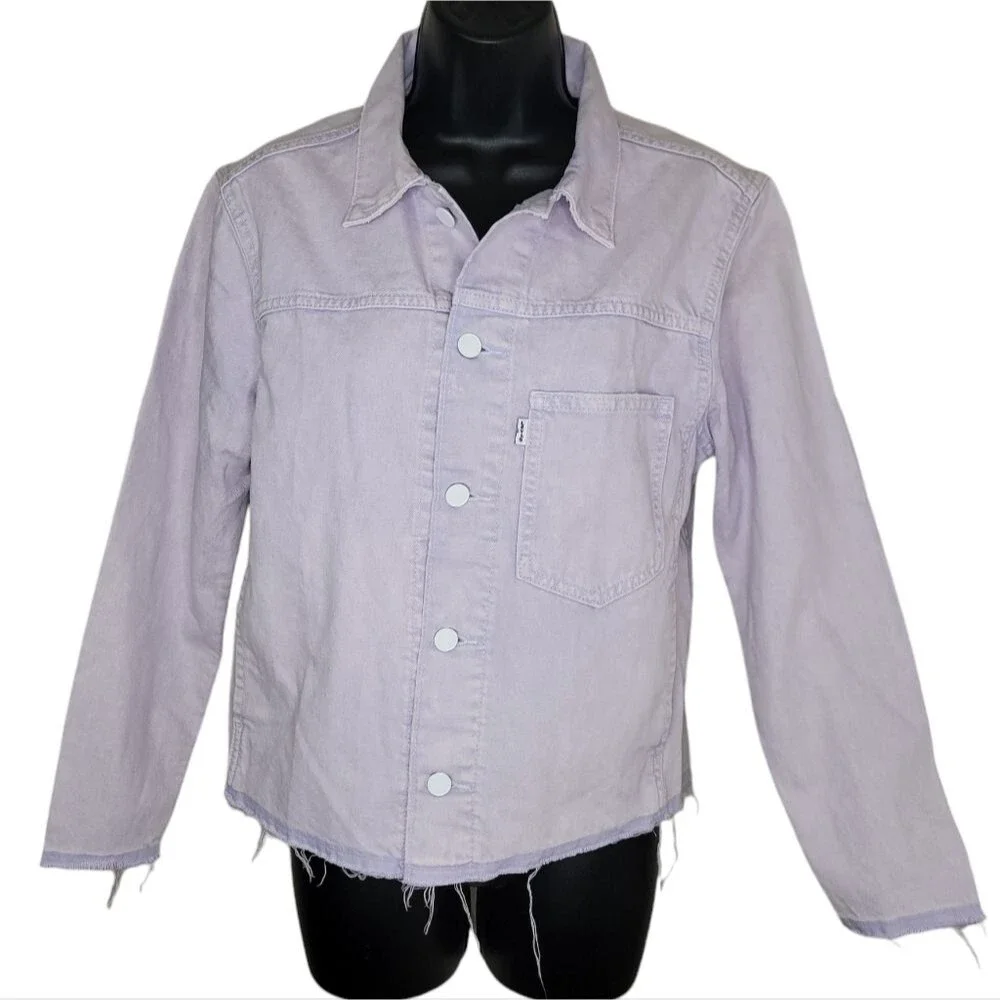 Levi's Line 8 Unisex Oversized Denim Trucker Light Violet size Small